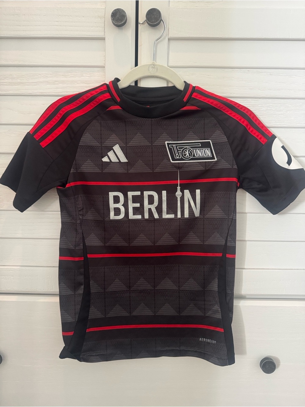 adidas Black & Red Berlin Soccer/Football Jersey